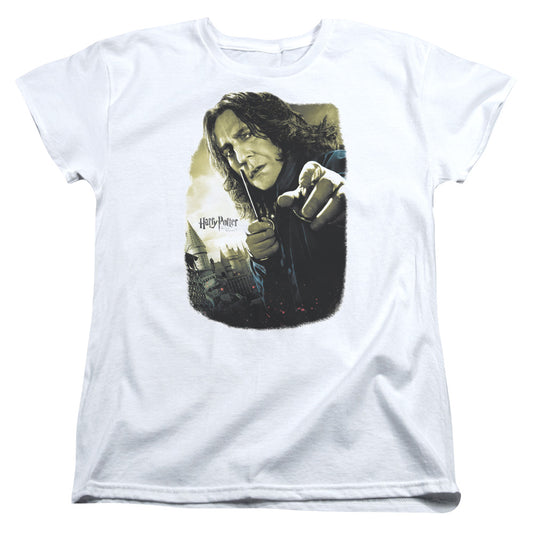 Harry Potter - Snape Poster - Short Sleeve Womens Tee - White T-shirt