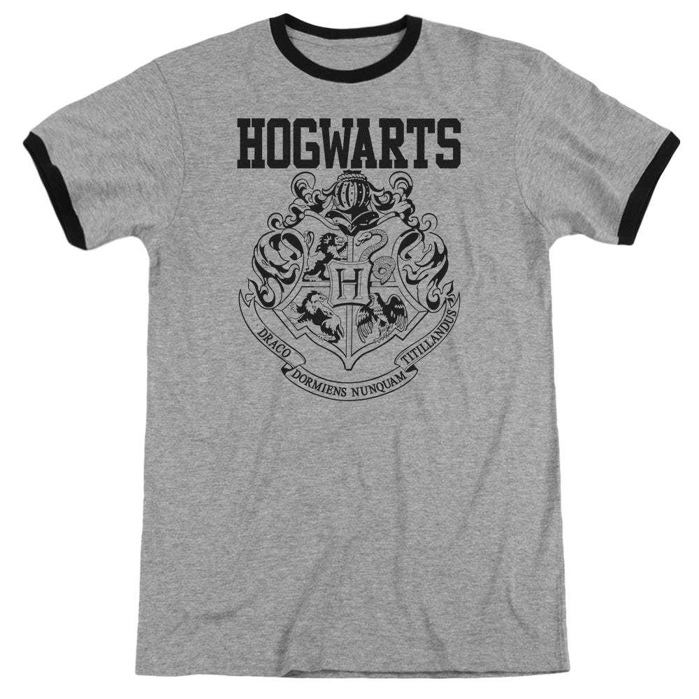 Harry Potter - Hogwarts Athletic - Adult Ringer - Heather/black