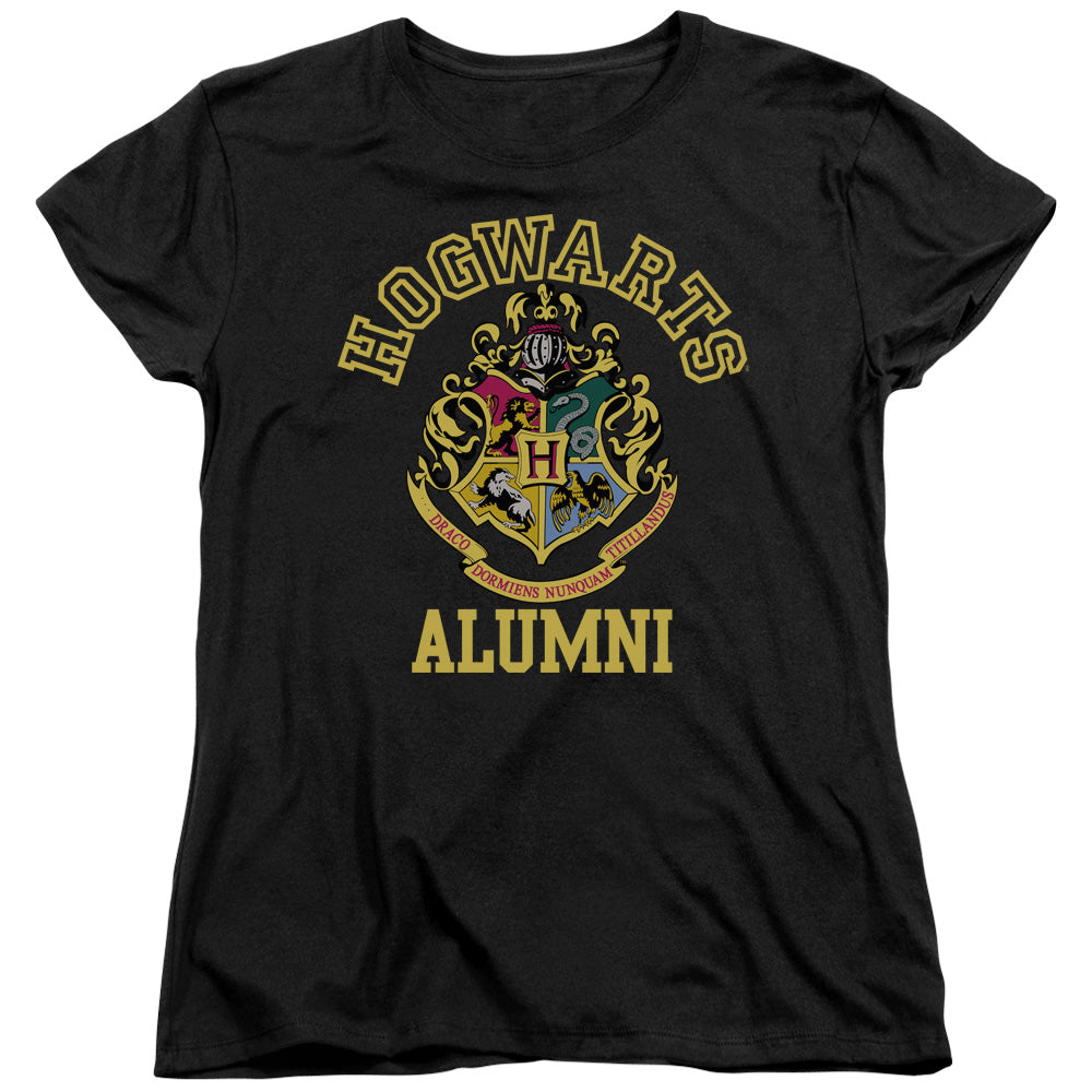 Harry Potter - Hogwarts Alumni - Short Sleeve Womens Tee - Black T-shirt