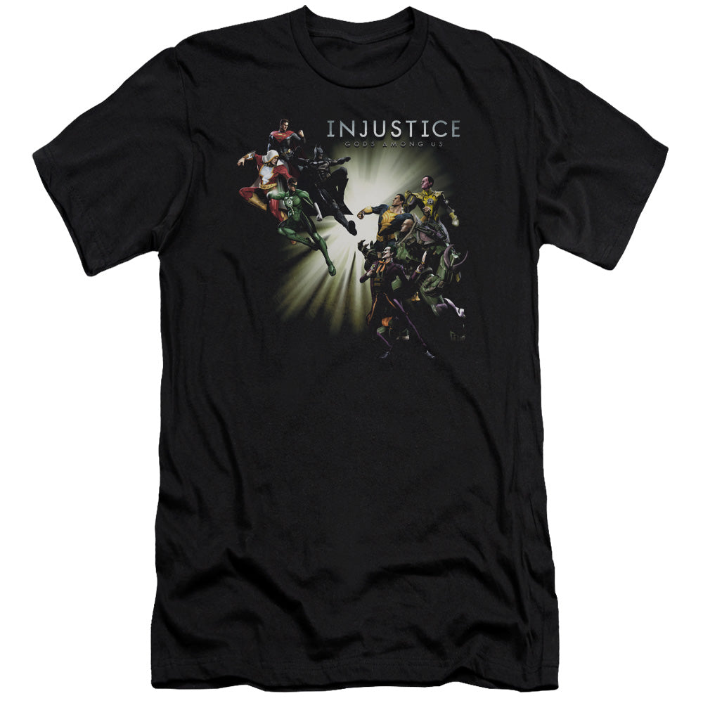 Injustice Gods Among Us - Good Vs Evils-premuim Canvas Adult Slim Fit 30/1 - Black