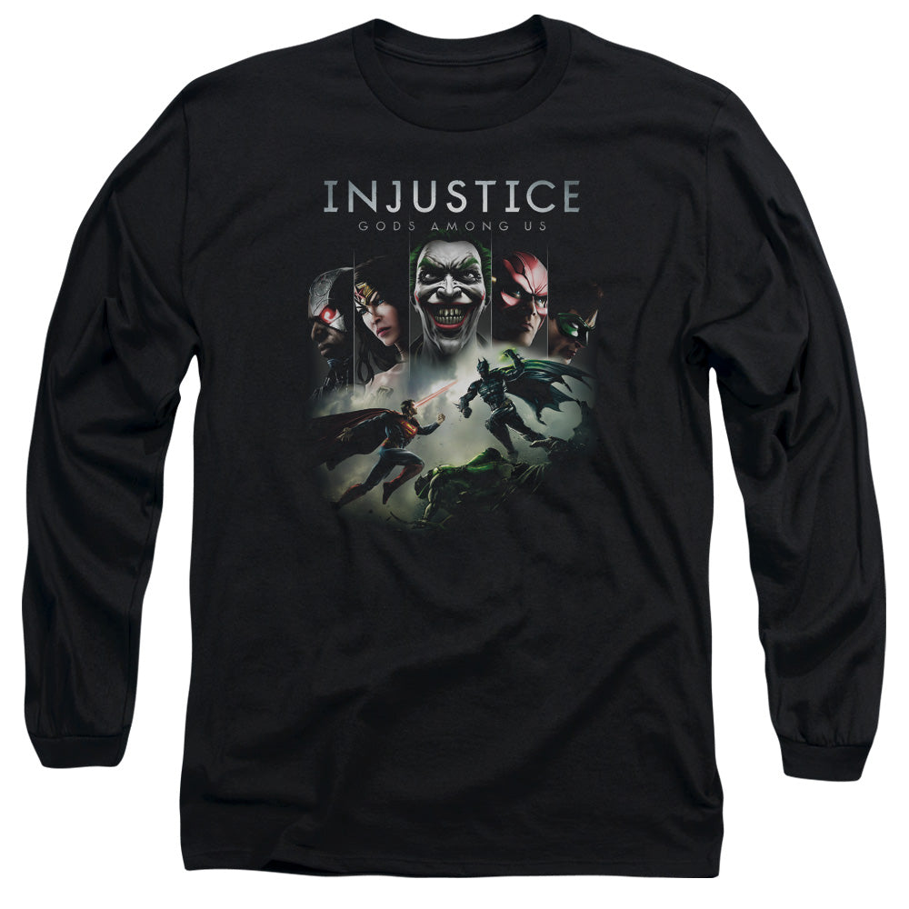 Injustice Gods Among Us - Key Art - Long Sleeve Adult 18/1 - Black T-shirt