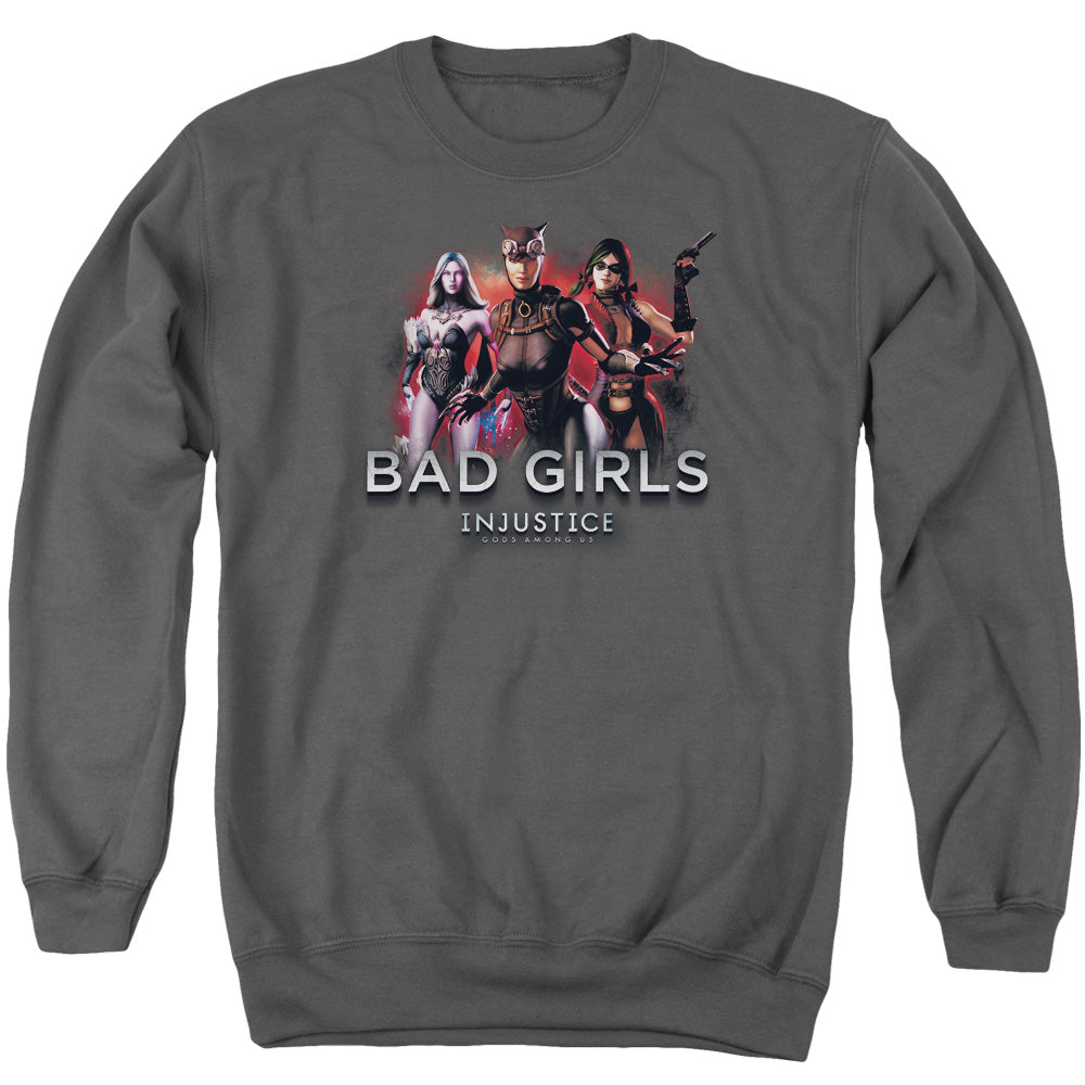 Injustice Gods Among Us - Bad Girls - Adult Crewneck Sweatshirt - Charcoal