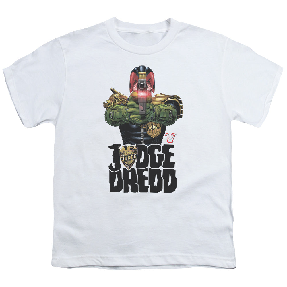 Judge Dredd - In My Sights - Short Sleeve Youth 18/1 - White T-shirt