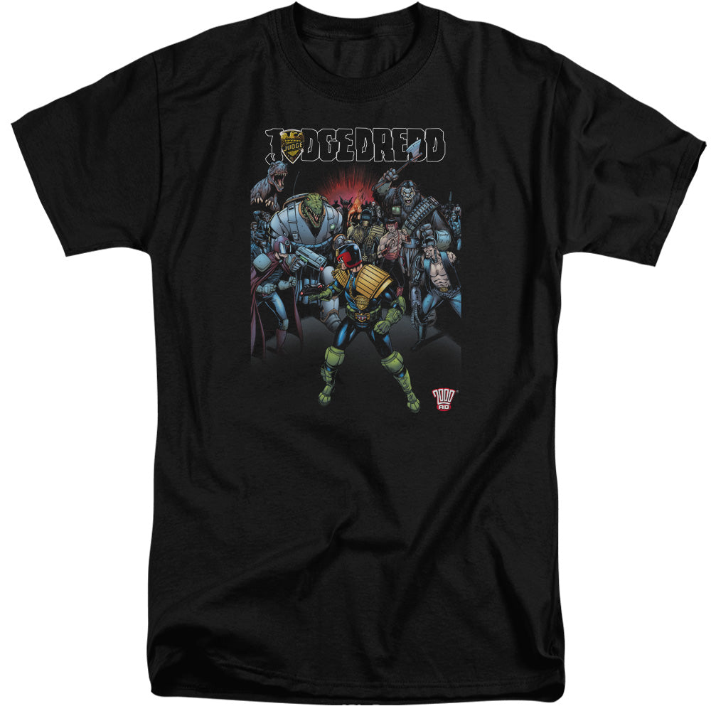 Judge Dredd - Behind You - Short Sleeve Adult Tall - Black T-shirt