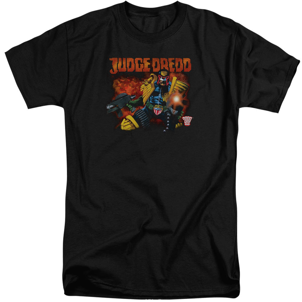 Judge Dredd - Through Fire - Short Sleeve Adult Tall - Black T-shirt