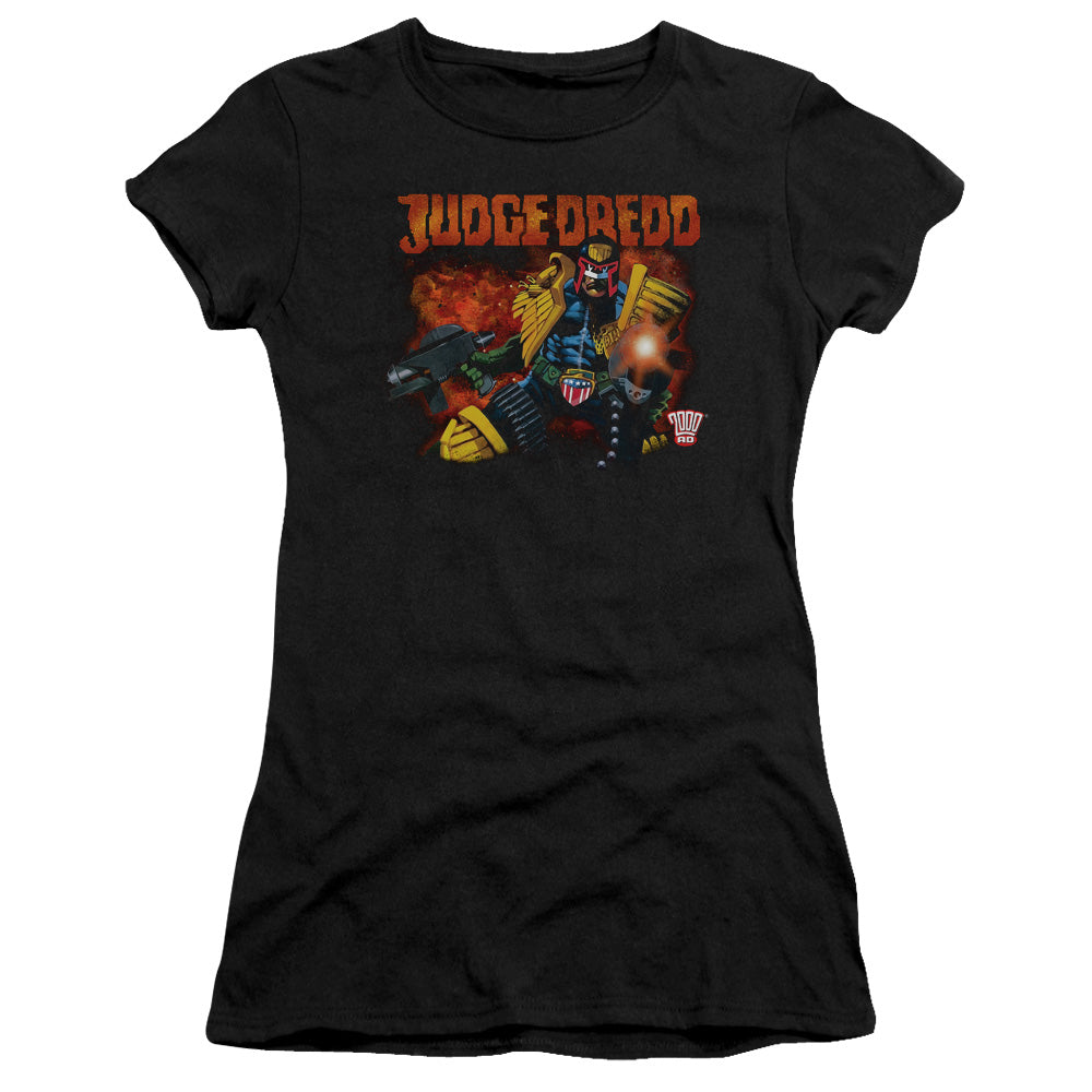 Judge Dredd - Through Fire - Short Sleeve Junior Sheer - Black T-shirt