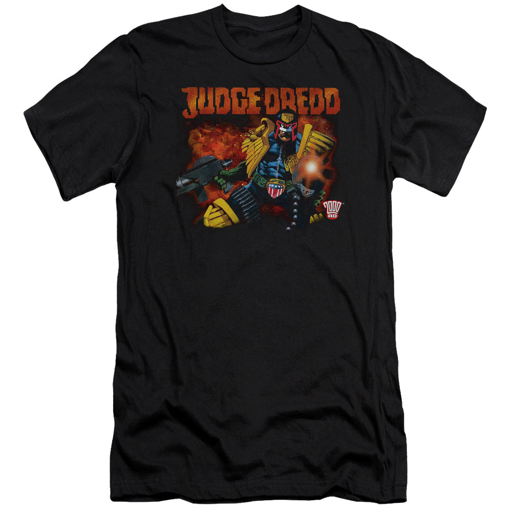 Judge Dredd - Through Fire - Short Sleeve Adult 30/1 - Black T-shirt