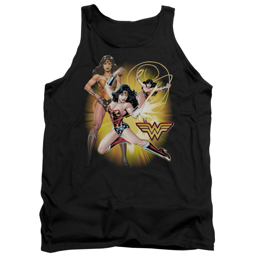 Jla - Wonder Woman - Adult Tank - Black