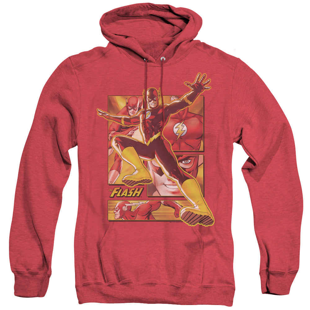 Jla - Flash - Adult Heather Hoodie - Red