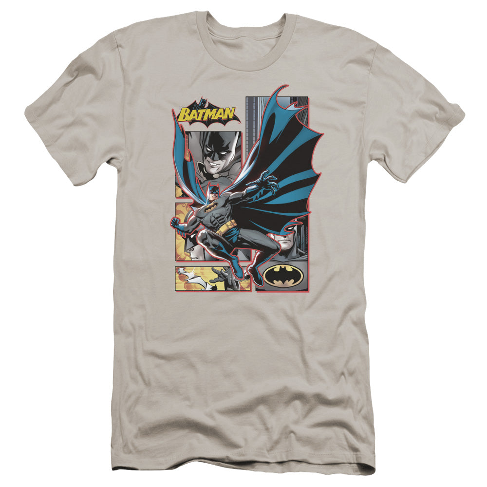 Jla - Batman Panels-premuim Canvas Adult Slim Fit 30/1 - Silver