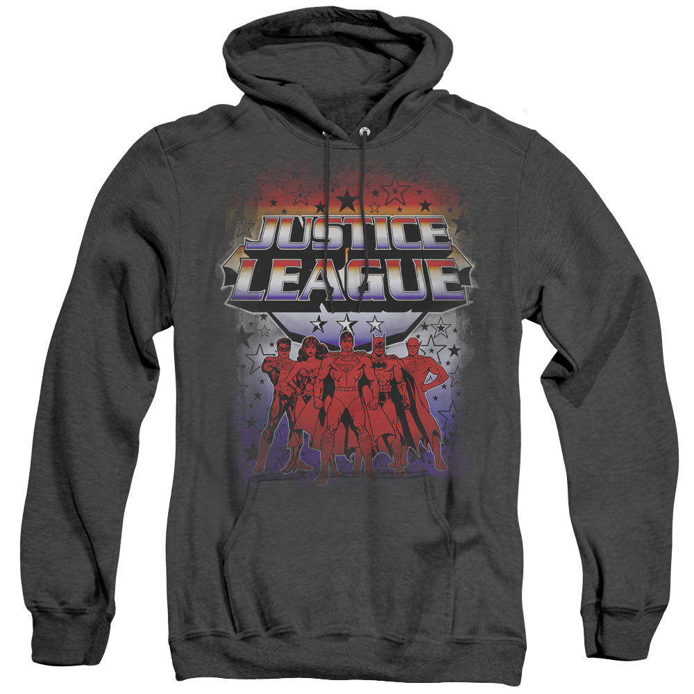 Jla - Star League - Adult Heather Hoodie - Black