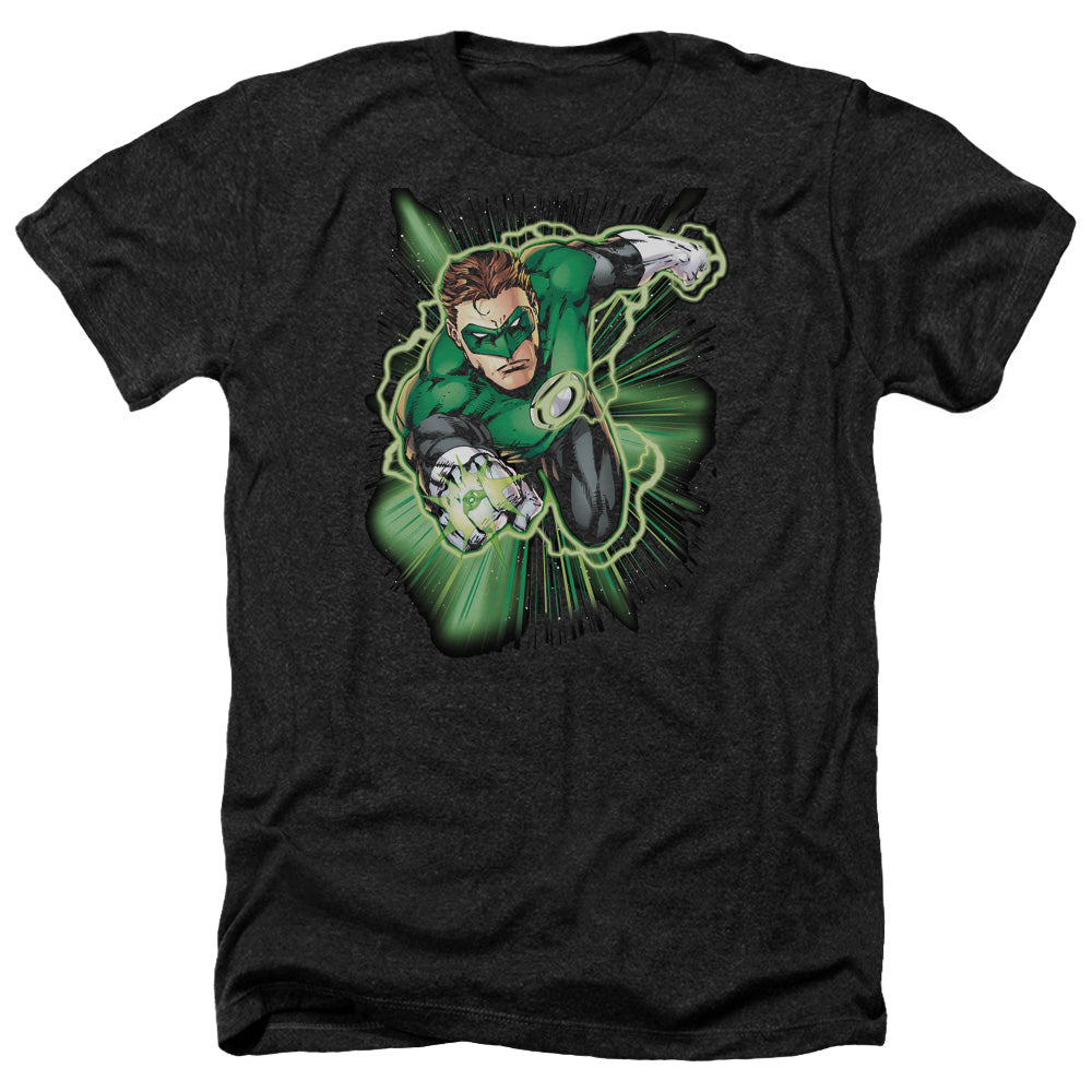 Jla - Green Lantern Energy - Adult Heather-black