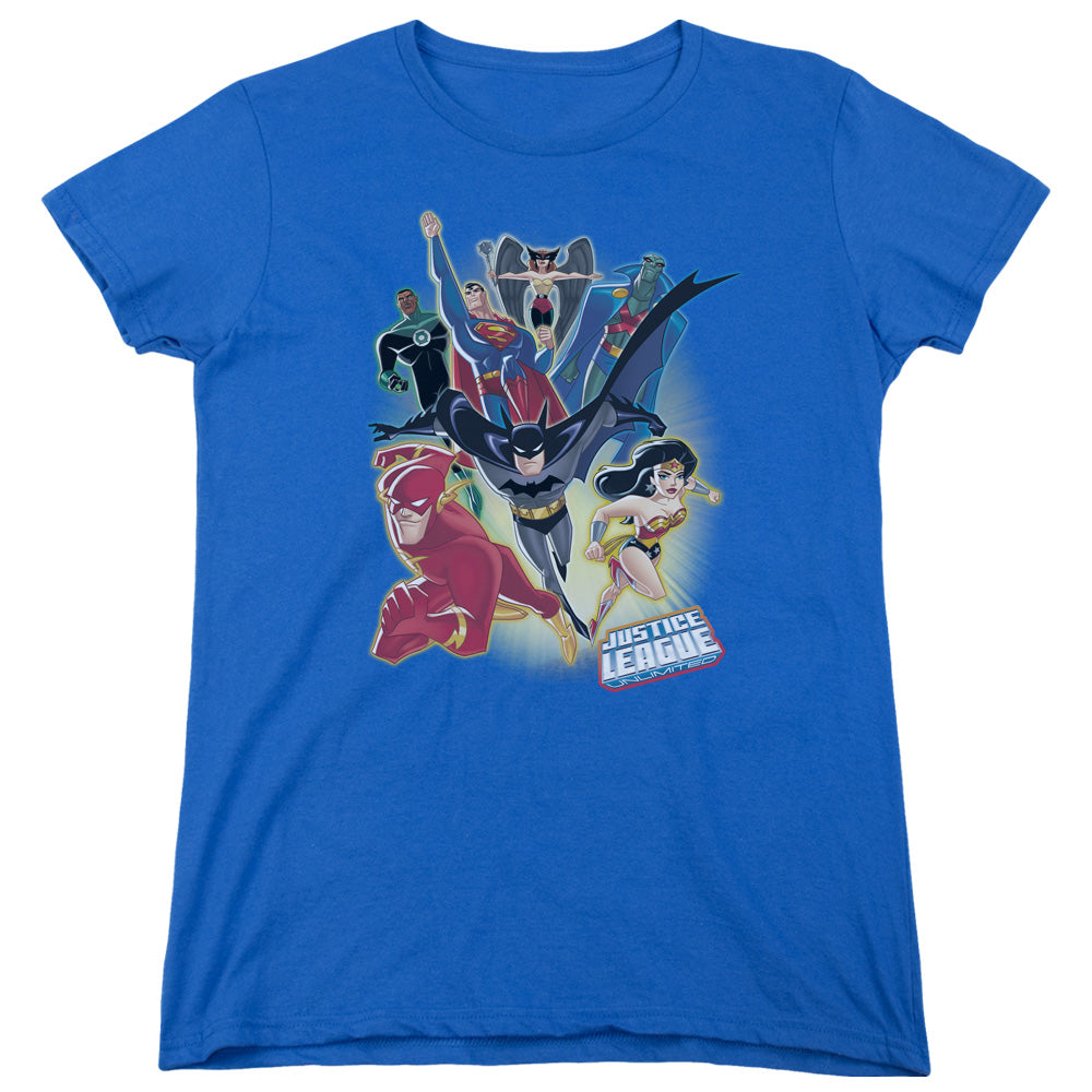 Jla - Unlimited - Short Sleeve Womens Tee - Royal Blue T-shirt