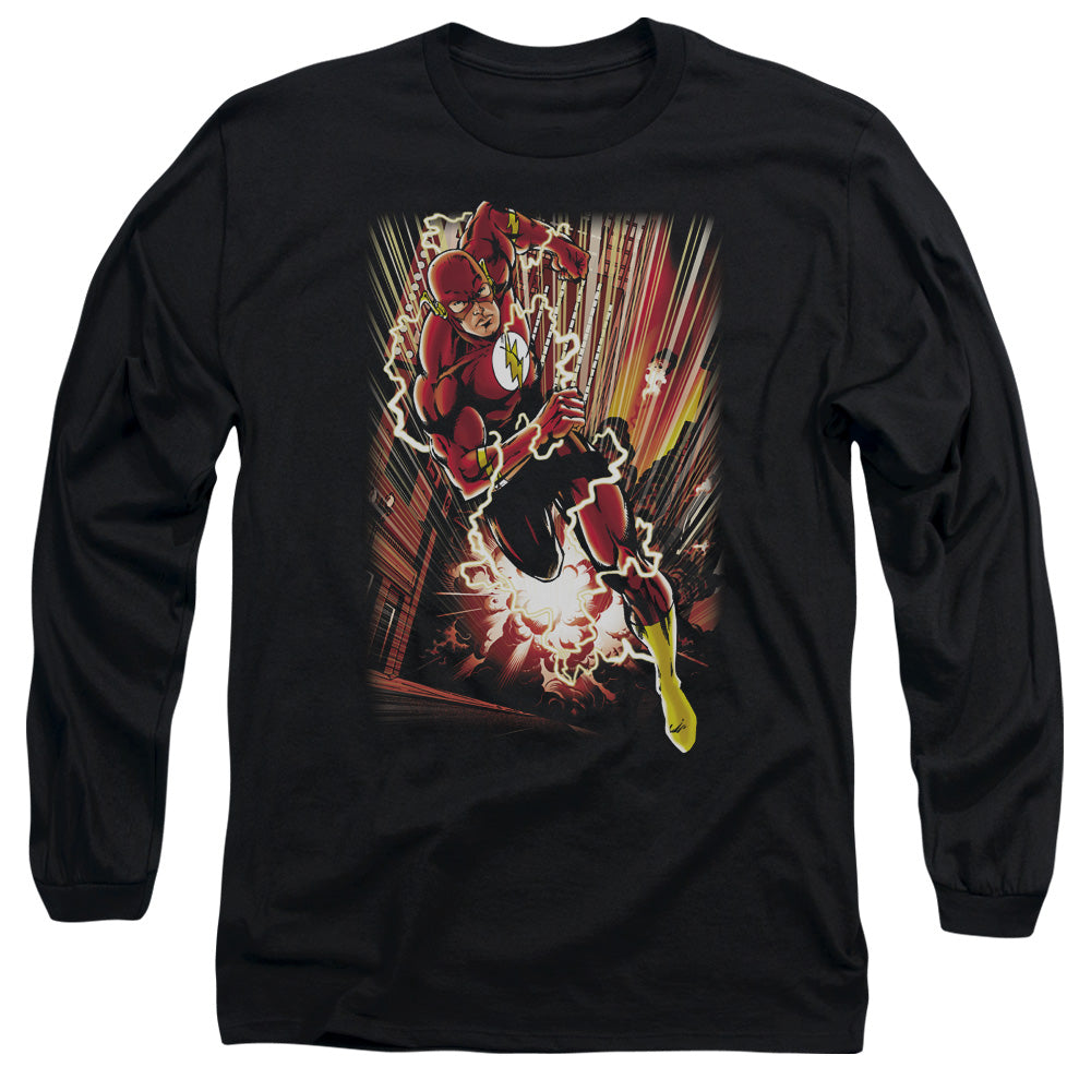 Jla - Street Speed - Long Sleeve Adult 18/1 - Black T-shirt