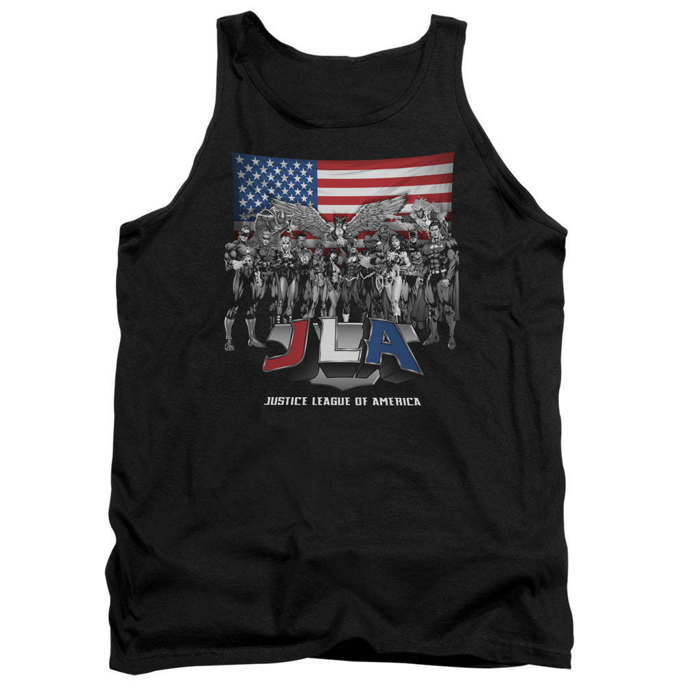 Jla - All American League - Adult Tank - Black