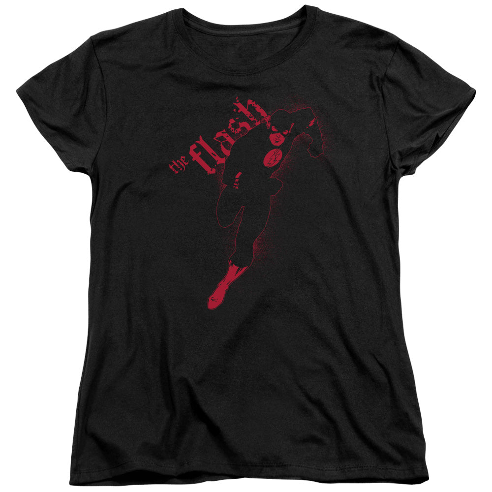 Jla - Flash Darkness - Short Sleeve Womens Tee - Black T-shirt