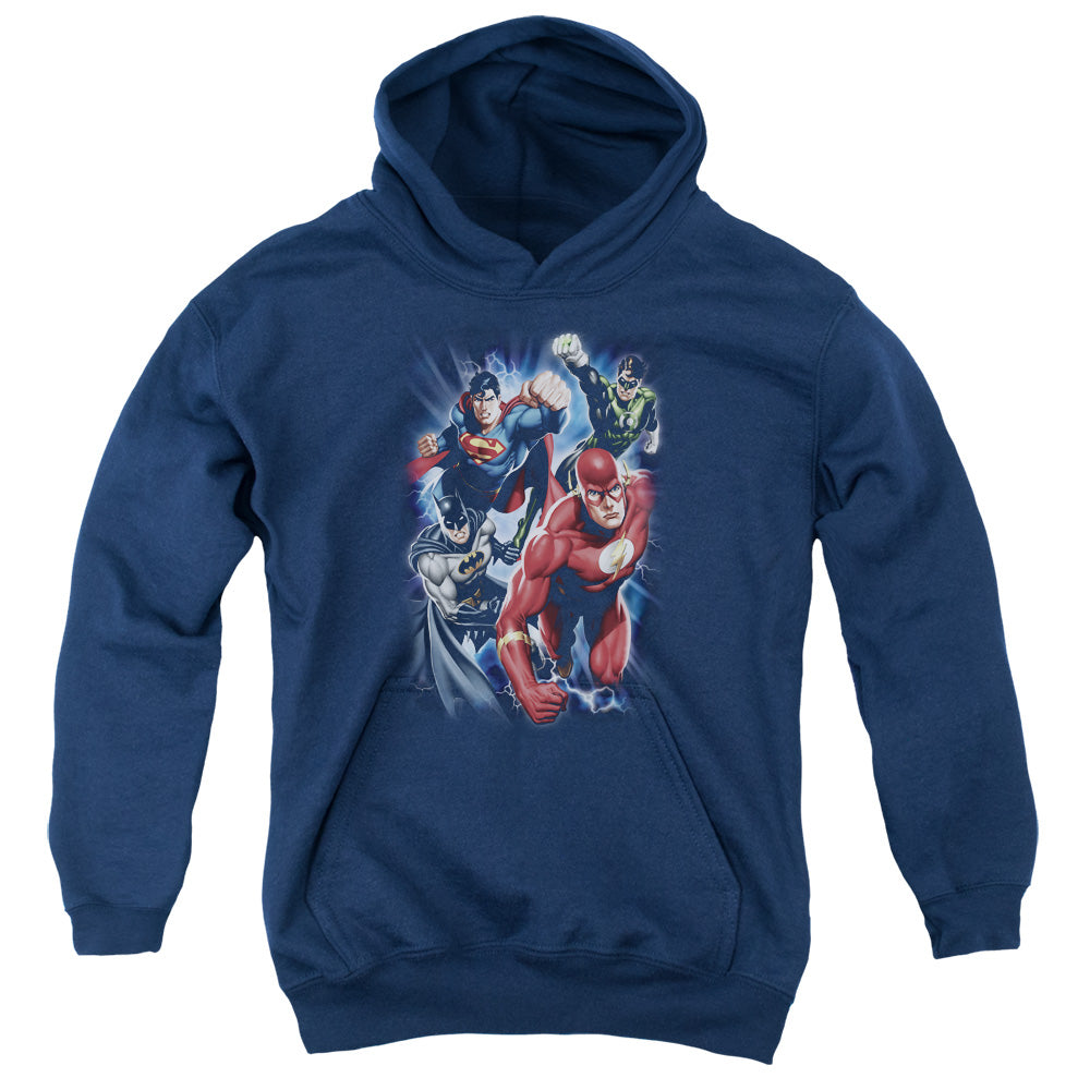 Jla - Storm Chasers - Youth Pull-over Hoodie - Navy