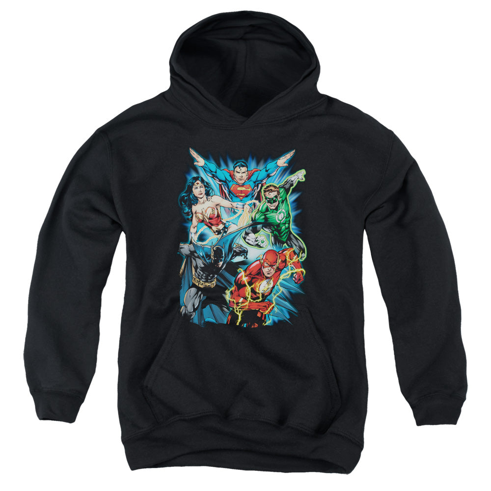 Jla - Jl Assemble - Youth Pull-over Hoodie - Black