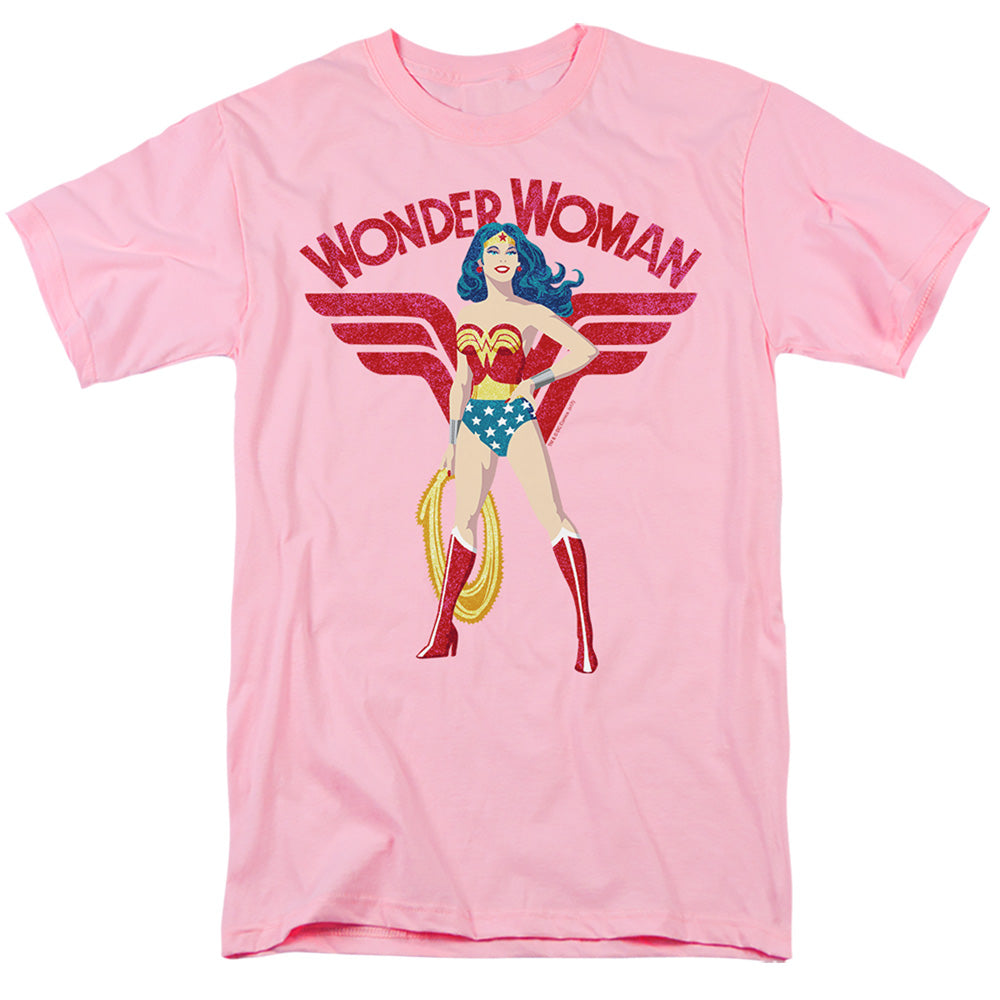 Jla - Ww Sparkle - Short Sleeve Adult 18/1 - Pink T-shirt