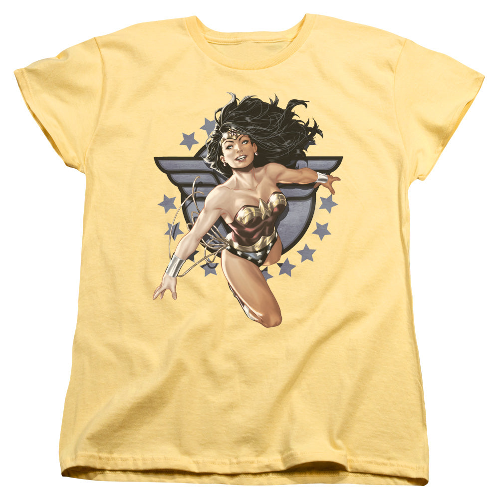 Jla - Ww All Star - Short Sleeve Womens Tee - Banana T-shirt