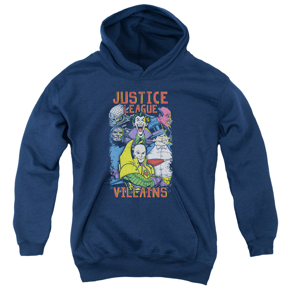 Jla - Villians - Youth Pull-over Hoodie - Navy