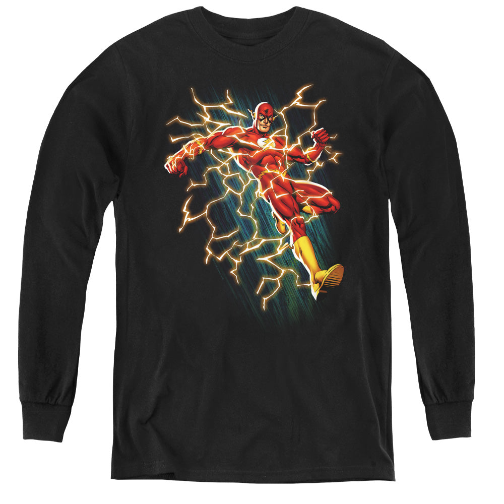 Jla - Electric Death - Youth Long Sleeve Tee - Black