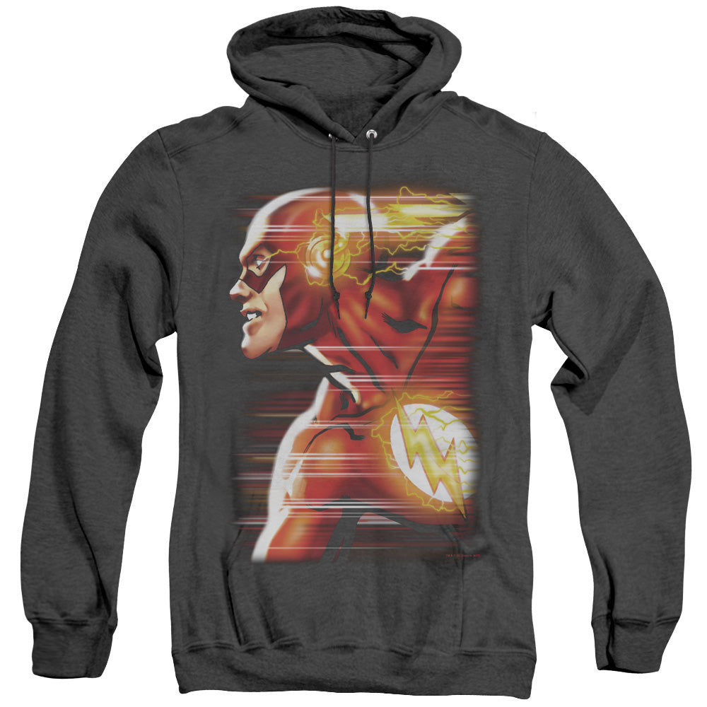 Jla - Speed Head - Adult Heather Hoodie - Black