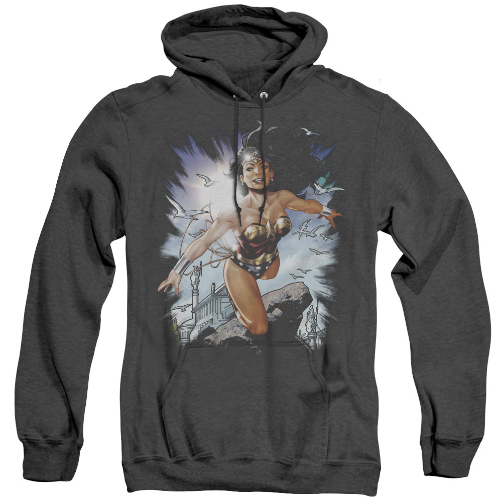 Jla - Of Themyscira - Adult Heather Hoodie - Black