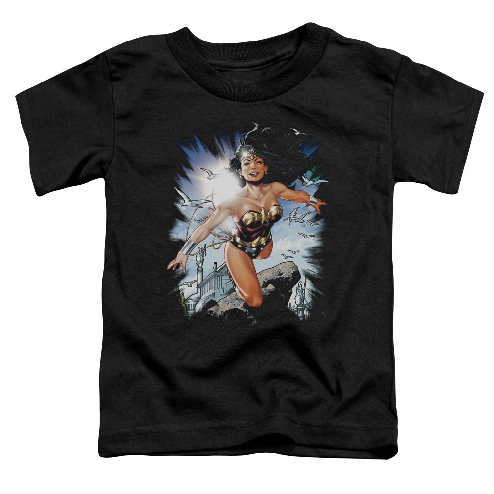 Jla - Of Themyscira - Short Sleeve Toddler Tee - Black T-shirt