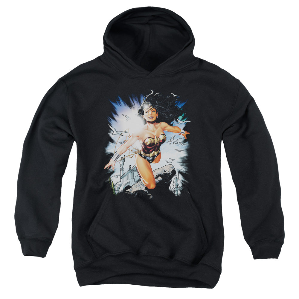 Jla - Of Themyscira - Youth Pull-over Hoodie - Black