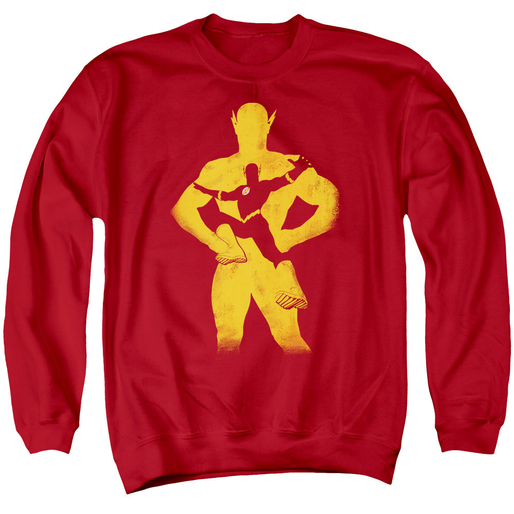 Jla - Flash Knockout - Adult Crewneck Sweatshirt - Red