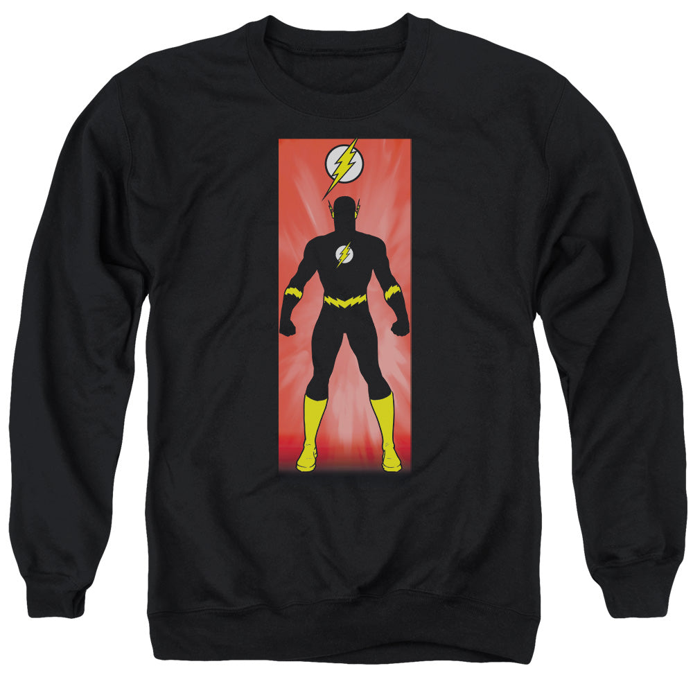 Jla - Flash Block - Adult Crewneck Sweatshirt - Black