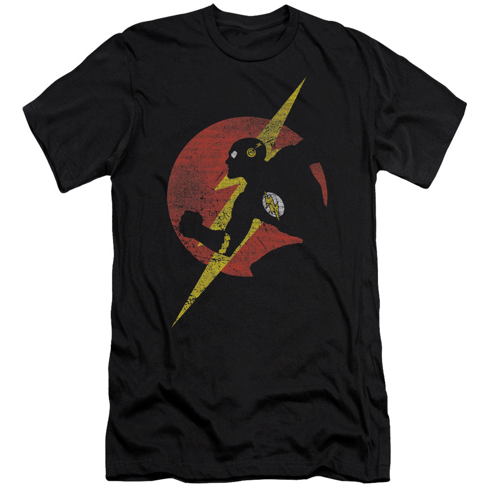 Jla - Flash Symbol Knockout - Short Sleeve Adult 30/1 - Black T-shirt