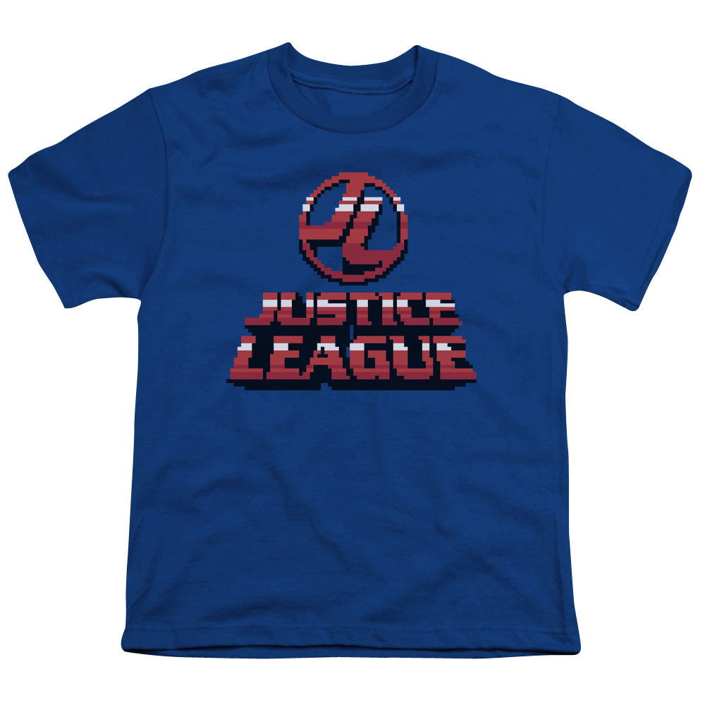 Jla - 8 Bit Jla - Short Sleeve Youth 18/1 - Royal Blue T-shirt