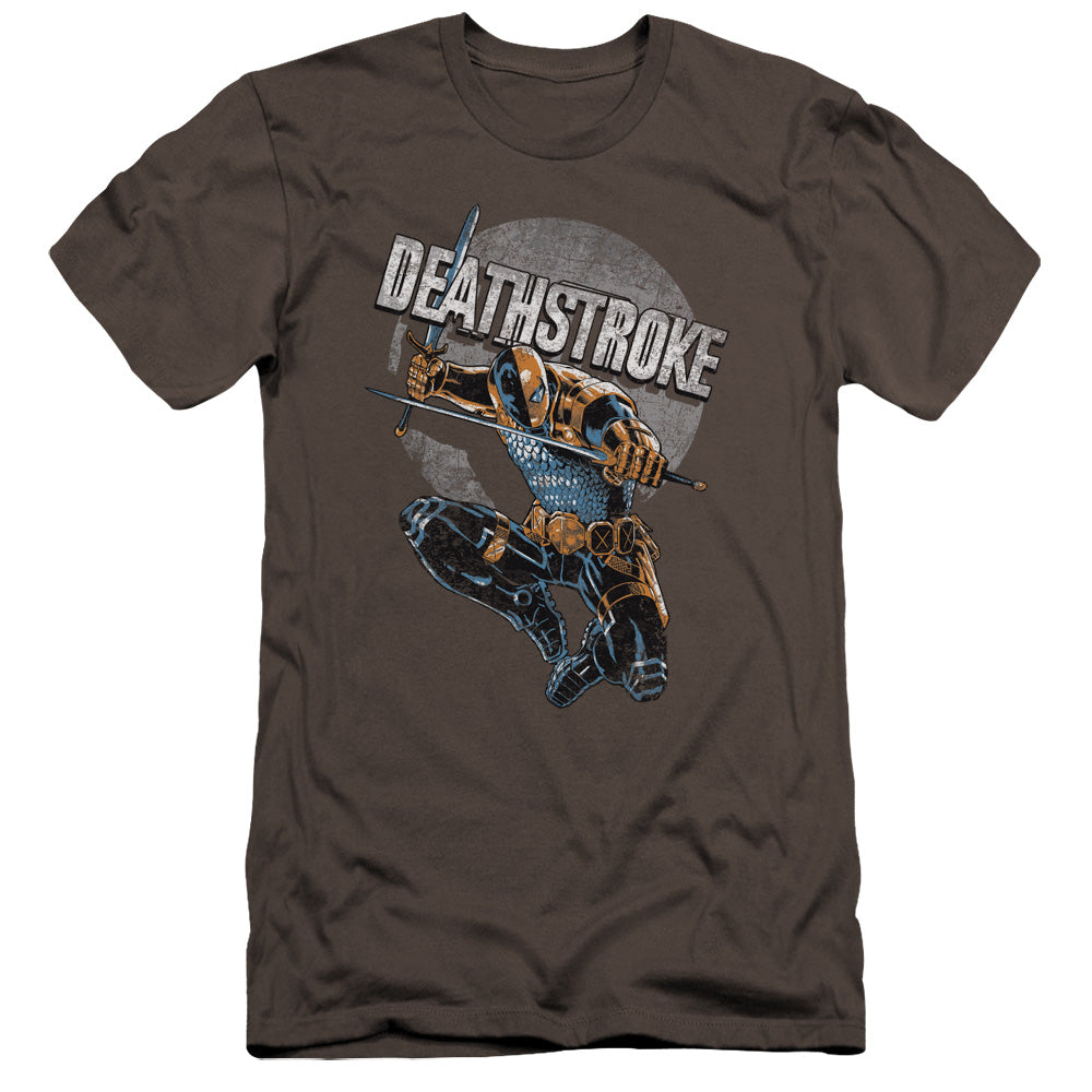 Jla - Deathstroke Retro-premuim Canvas Adult Slim Fit 30/1 - Charcoal