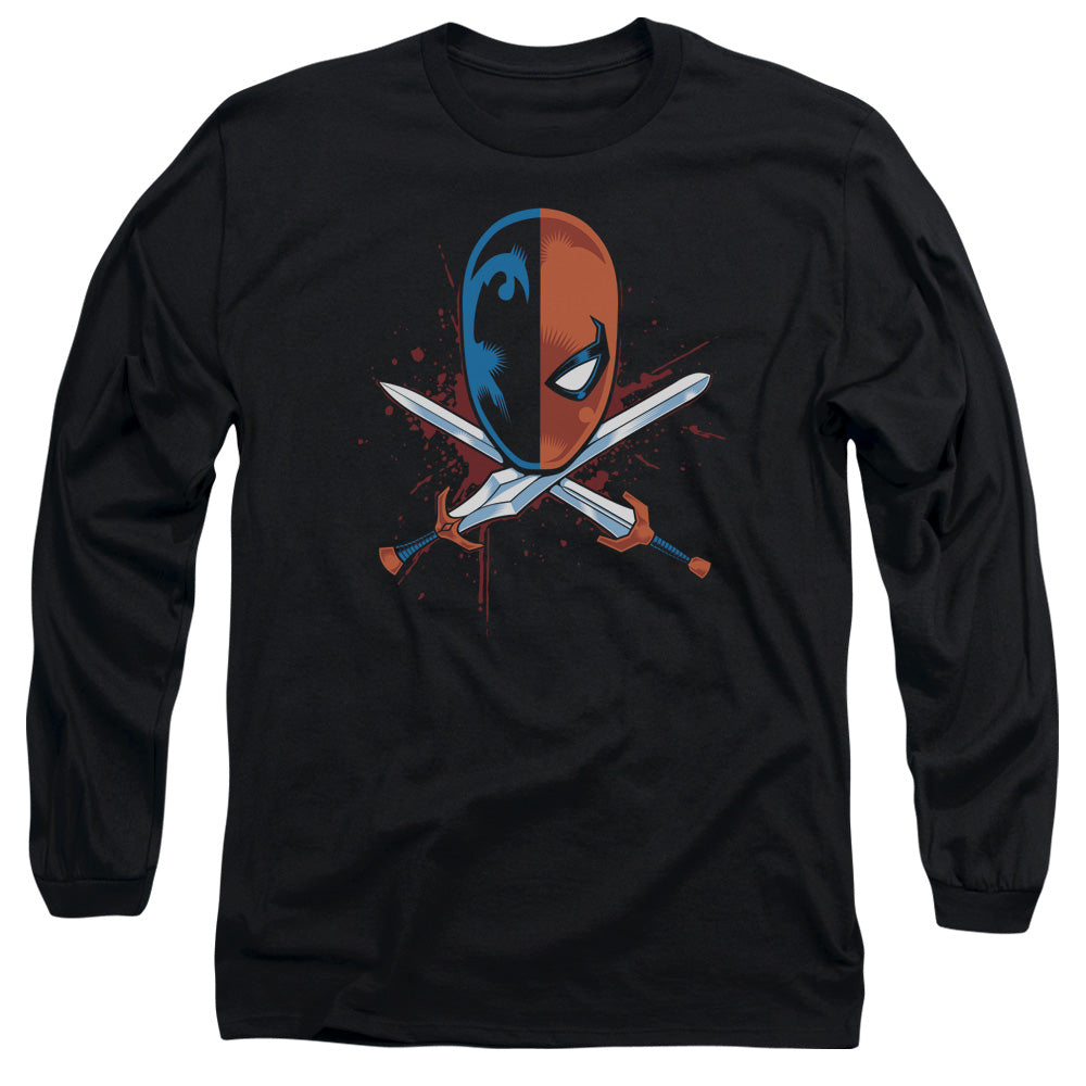 Jla - Crossed Swords - Long Sleeve Adult 18/1 - Black T-shirt