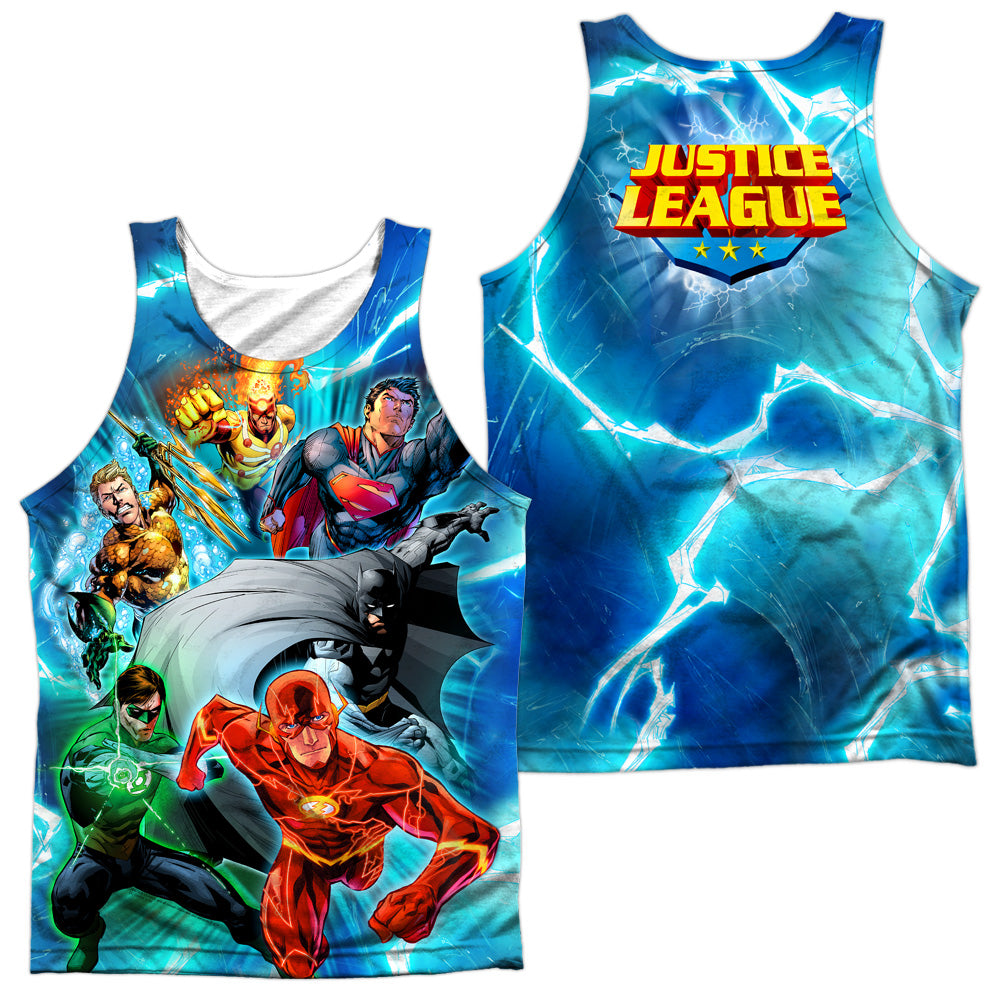 Jla Lightning Team (Front/back Print)-adult 100% Poly