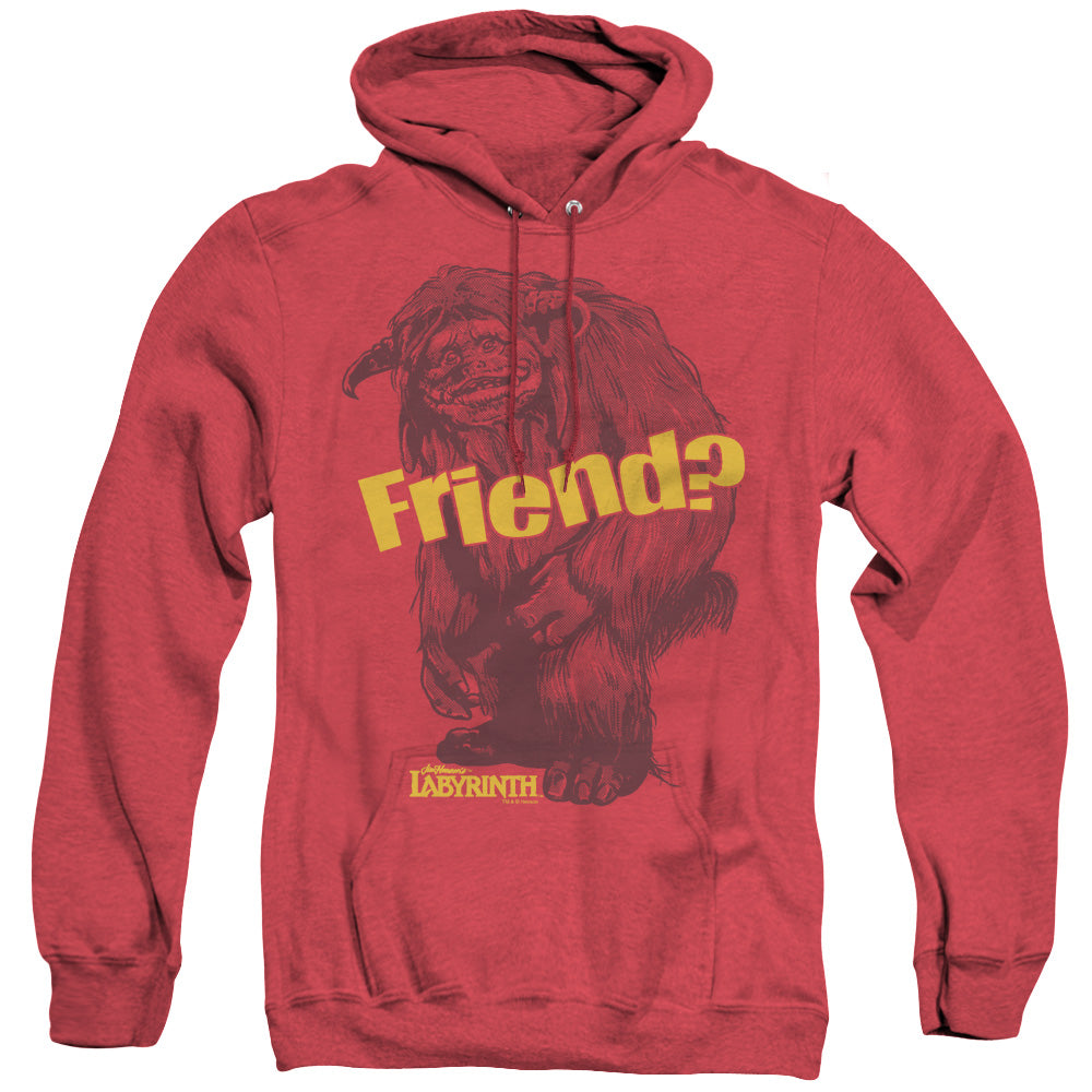 Labyrinth - Ludo Friend - Adult Heather Hoodie - Red