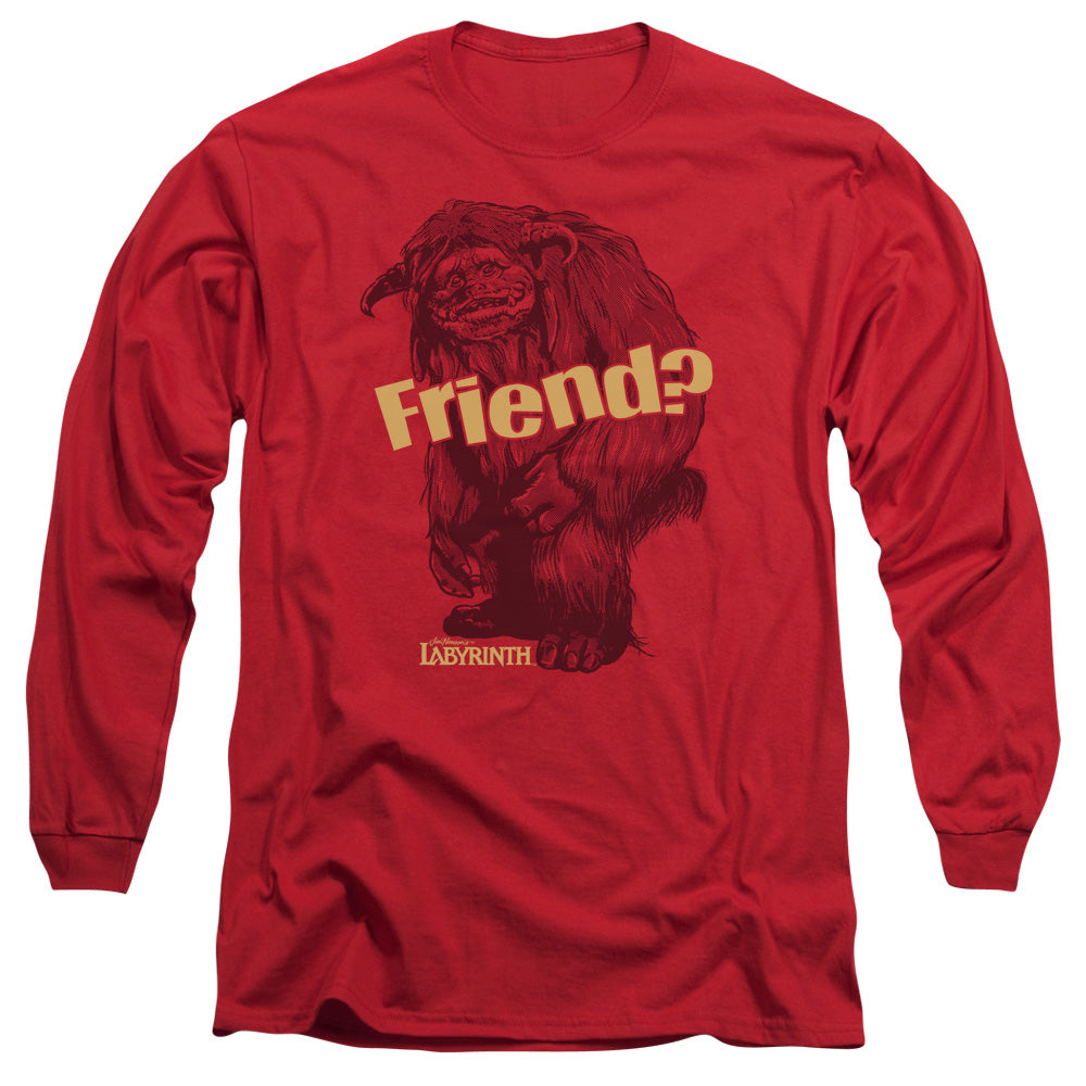 Labyrinth - Ludo Friend - Long Sleeve Adult 18/1 - Red T-shirt