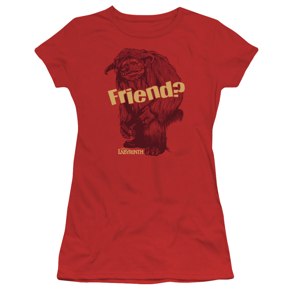 Labyrinth - Ludo Friend - Short Sleeve Junior Sheer - Red T-shirt