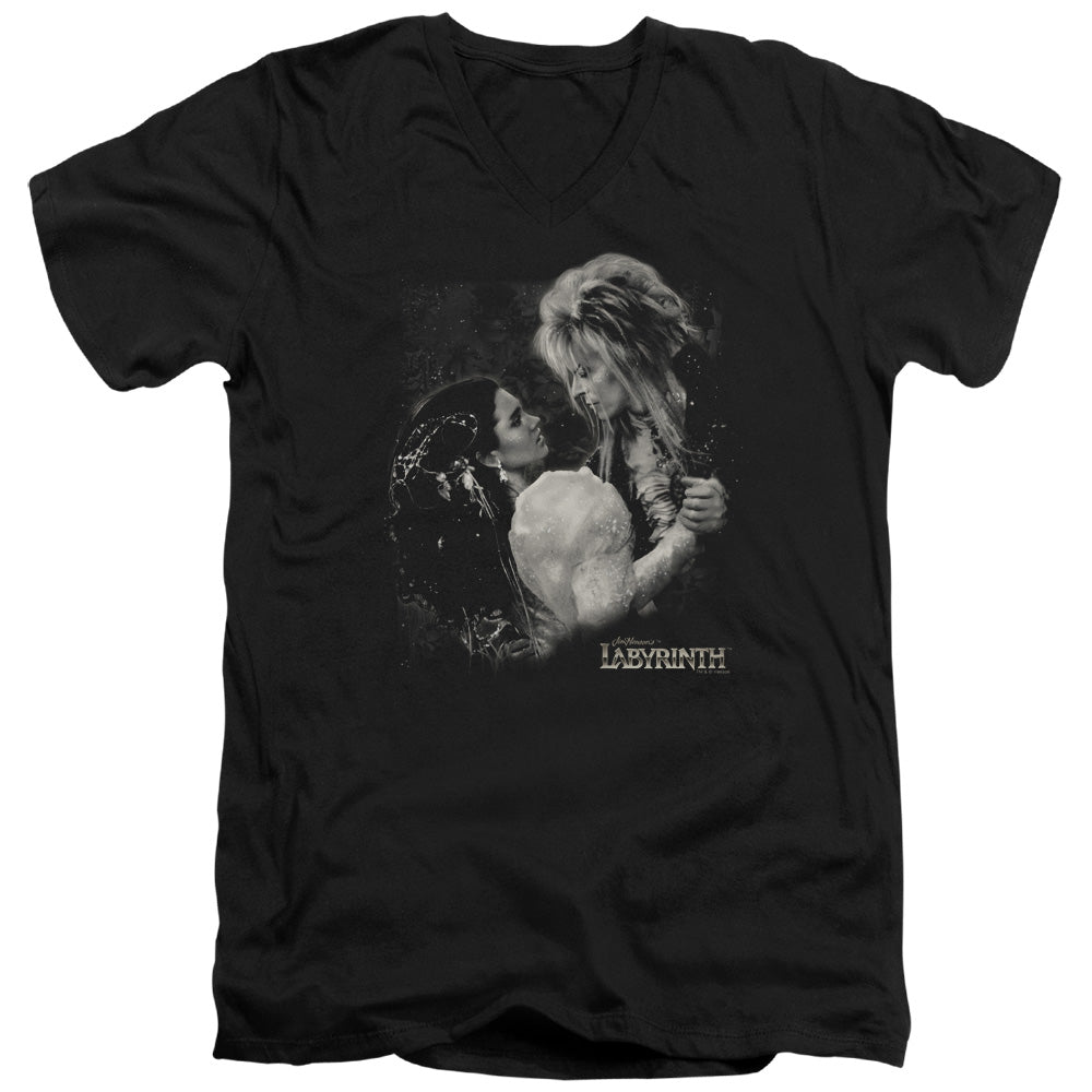 Labyrinth - Dream Dance - Short Sleeve Adult V-neck - Black T-shirt