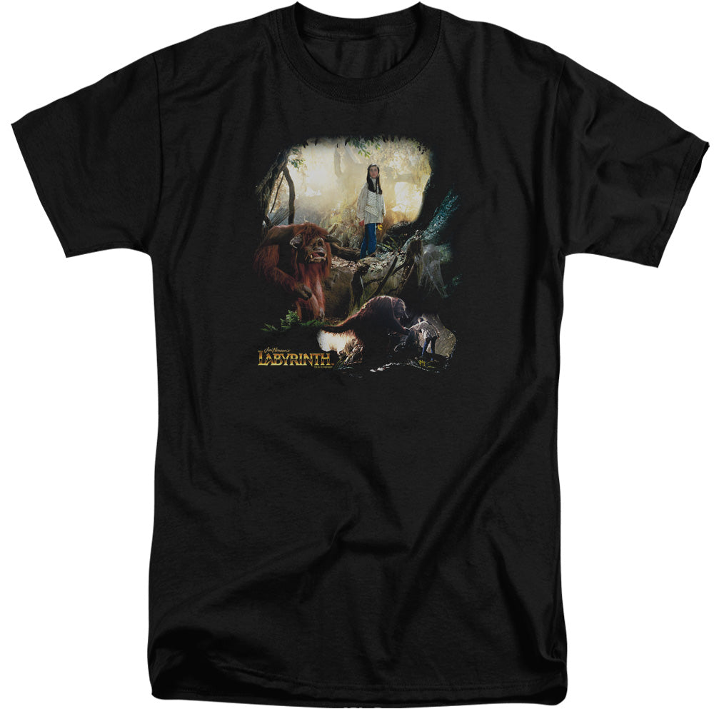 Labyrinth - Sarah & Ludo - Short Sleeve Adult Tall - Black T-shirt