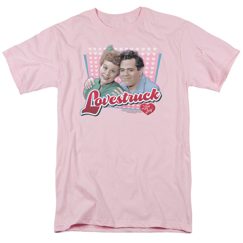 I Love Lucy - Lovestruck - Short Sleeve Adult 18/1 - Pink T-shirt