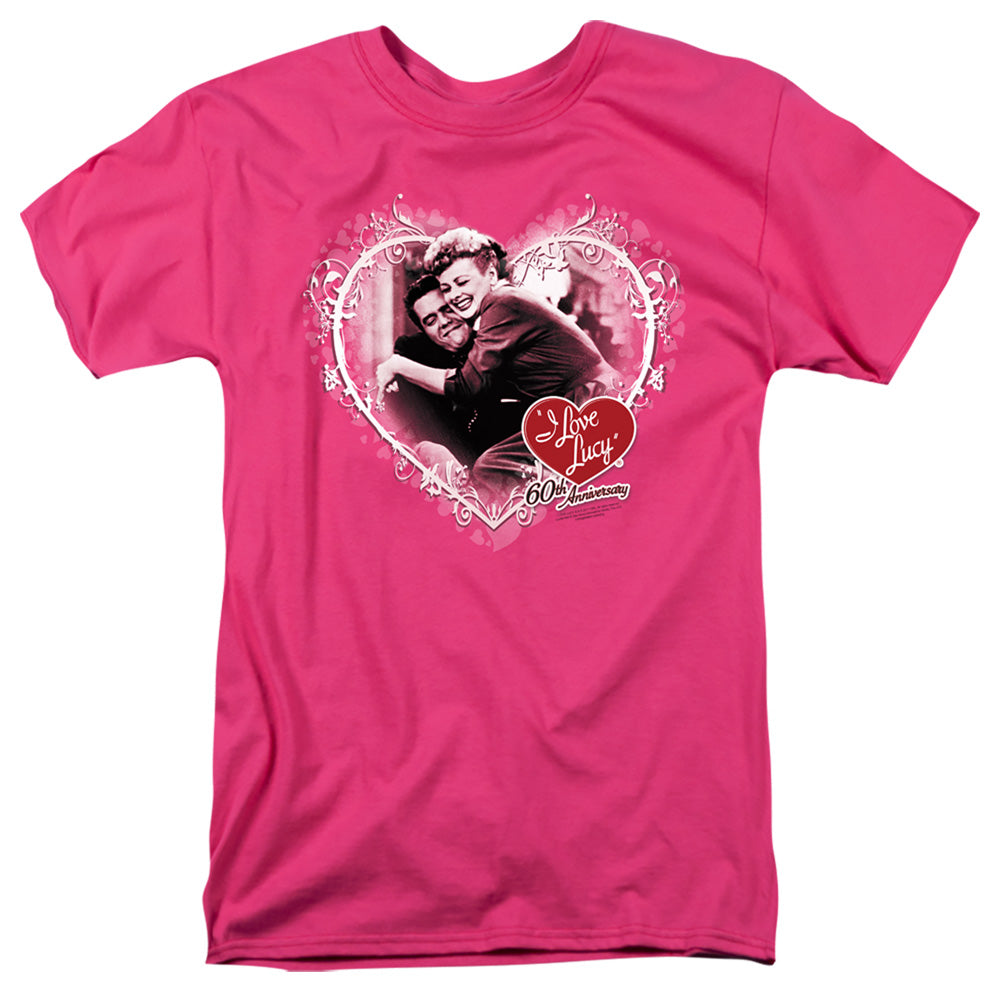 I Love Lucy - Happy Anniversary - Short Sleeve Adult 18/1 - Hot Pink T-shirt