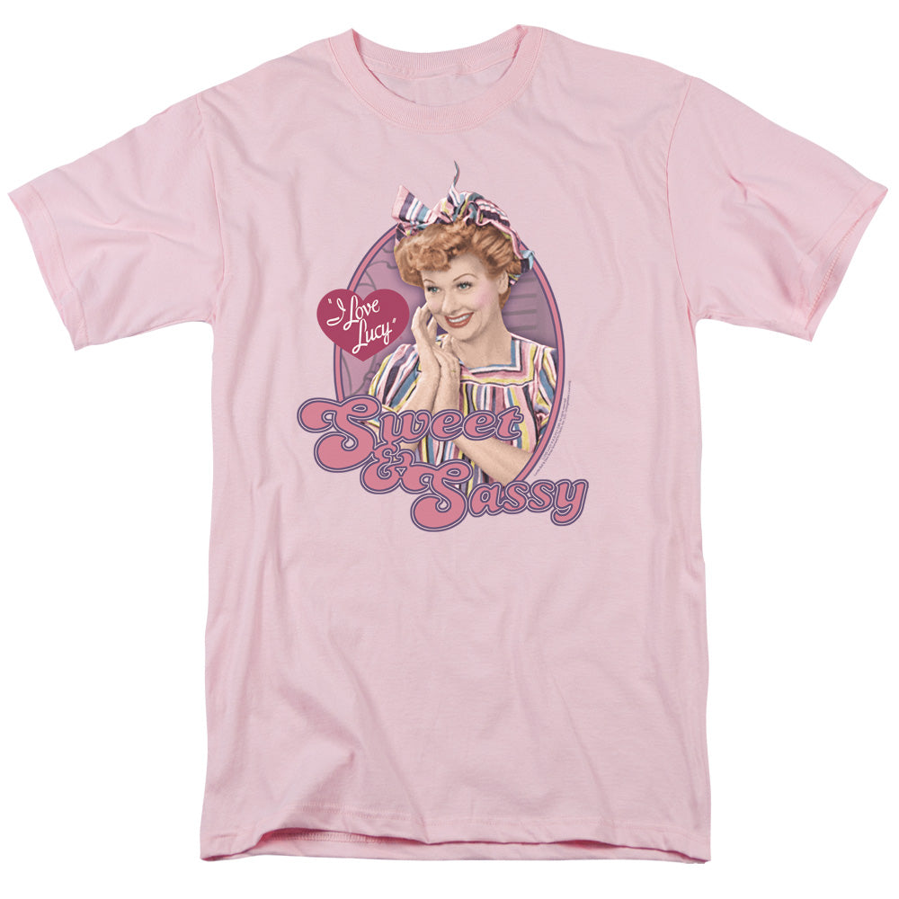 I Love Lucy - Sweet And Sassy - Short Sleeve Adult 18/1 - Pink T-shirt