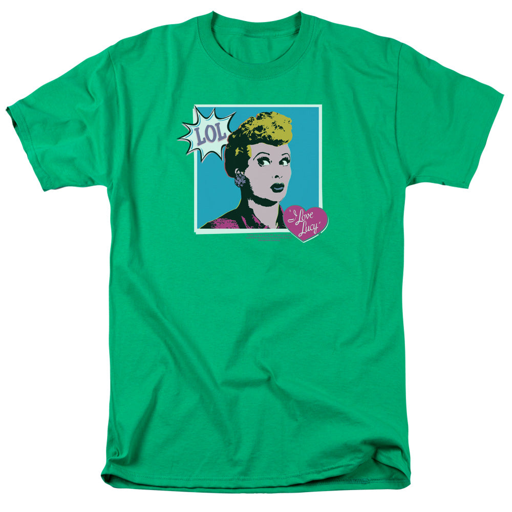 I Love Lucy - I Love Worhol Lol - Short Sleeve Adult 18/1 - Kelly Green T-shirt