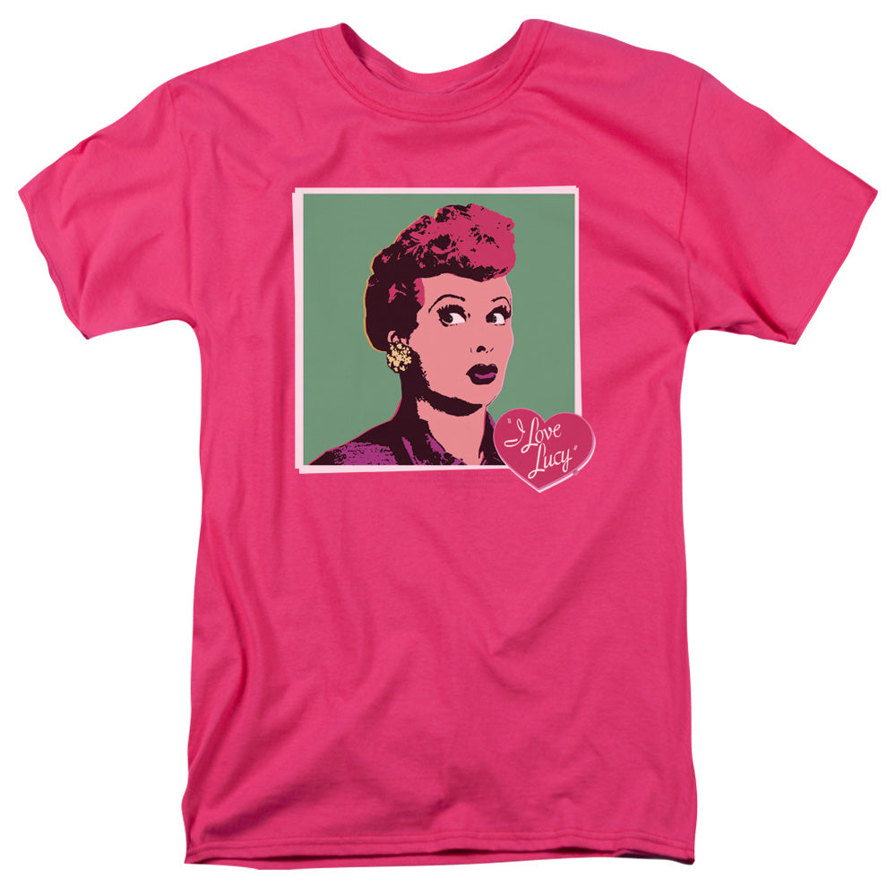 I Love Lucy - I Love Worhol - Short Sleeve Adult 18/1 - Hot Pink T-shirt