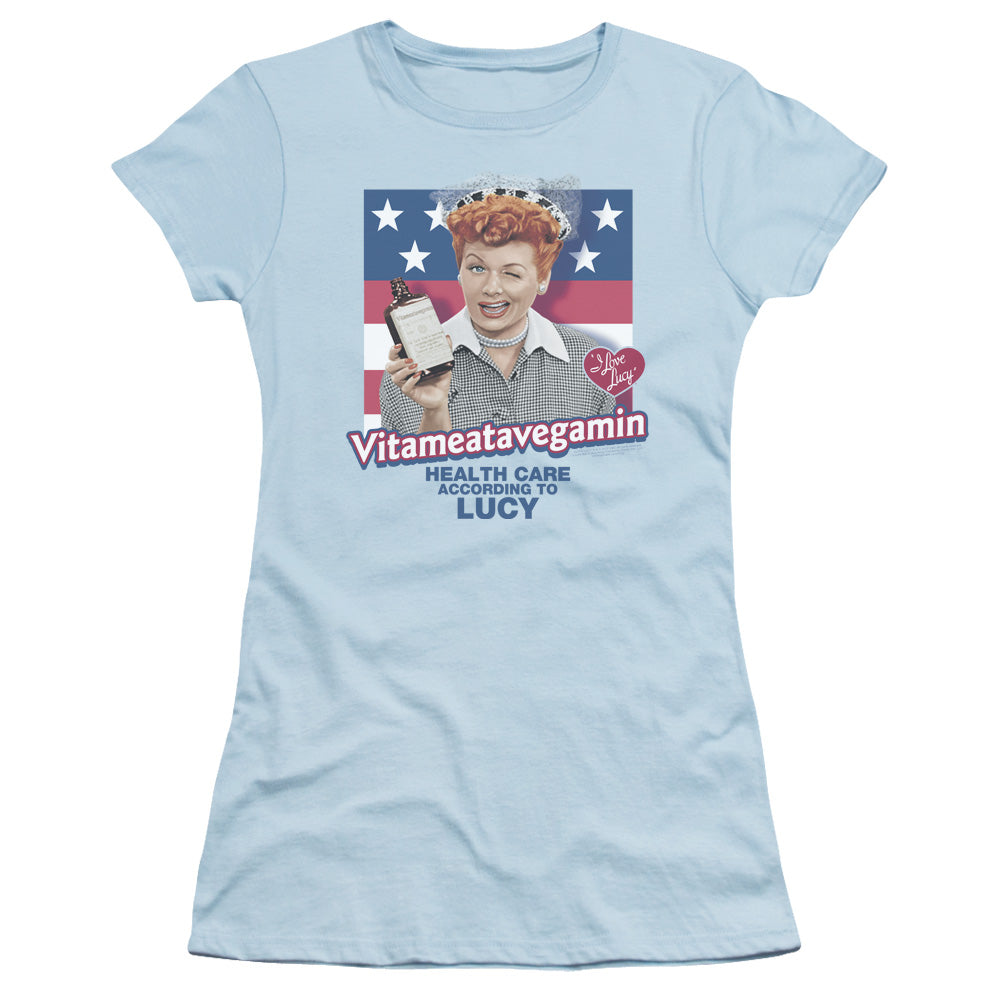 I Love Lucy - Health Care - Short Sleeve Junior Sheer - Light Blue T-shirt