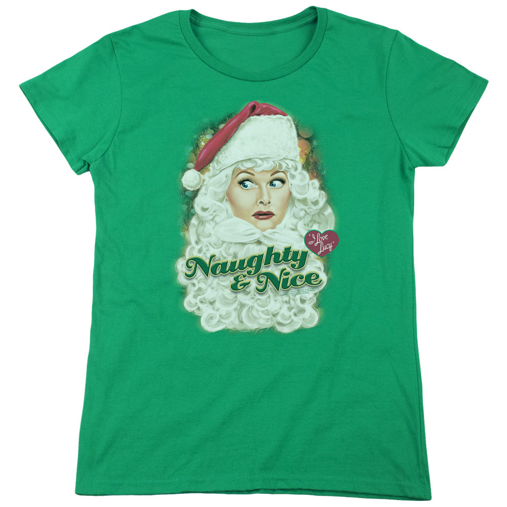 I LOVE LUCY SANTA-S/S WOMENS T-Shirt