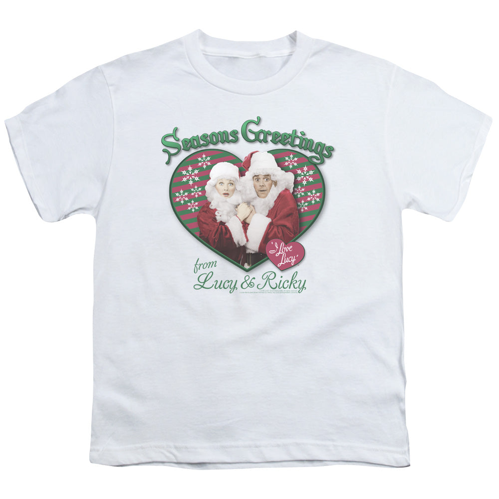 I Love Lucy - Seasons Greetings - Short Sleeve Youth 18/1 - White T-shirt